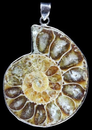 Fossil Ammonite Pendant - Million Years Old #89833